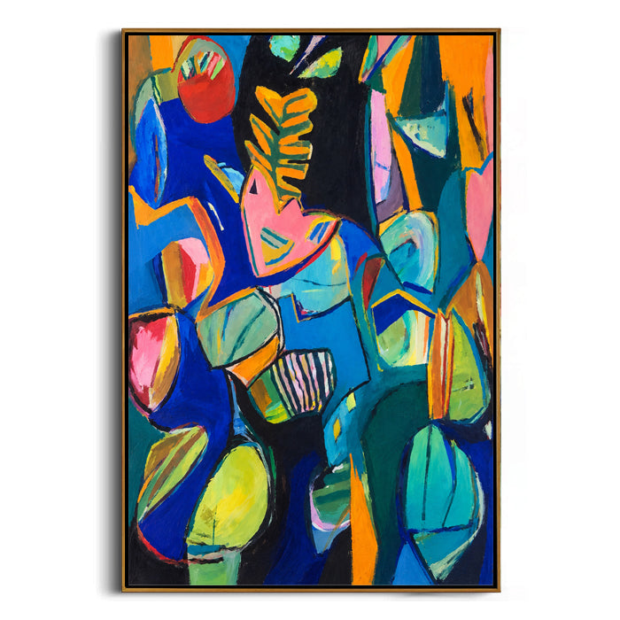 large colorful botanical wall decor