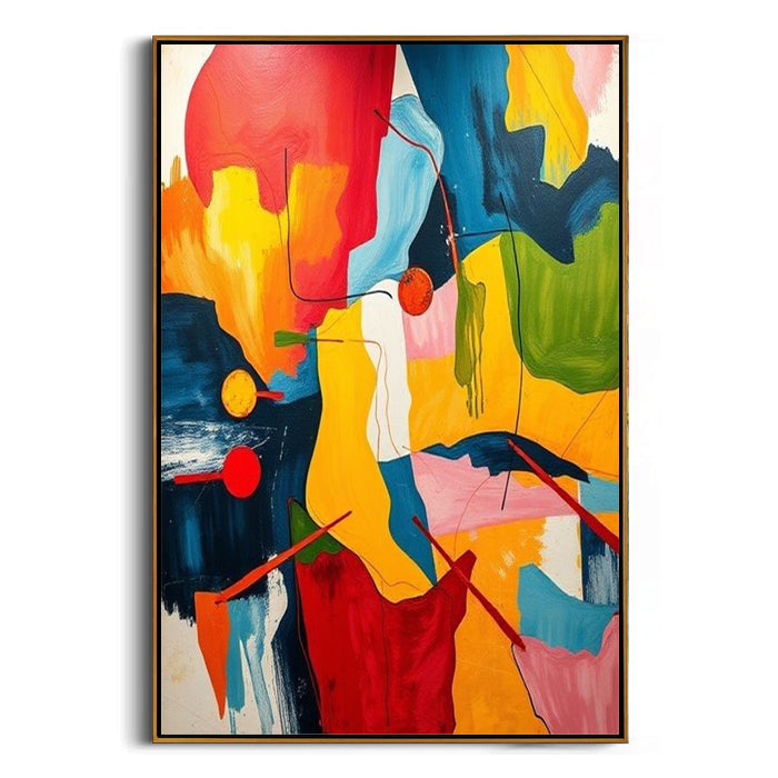 bold primary color abstract wall art