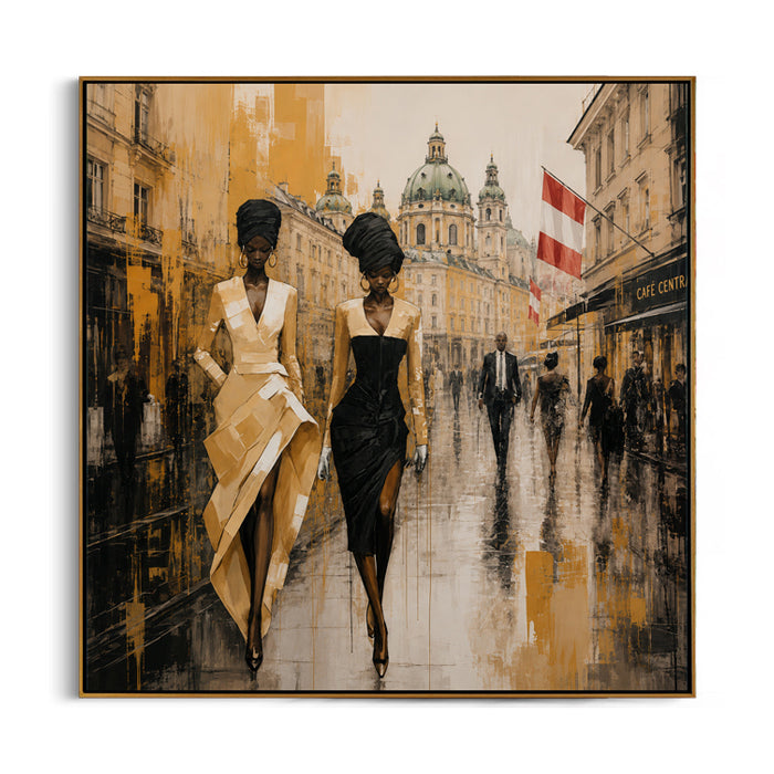 stylish-women-walking-canvas-wall-art-frame