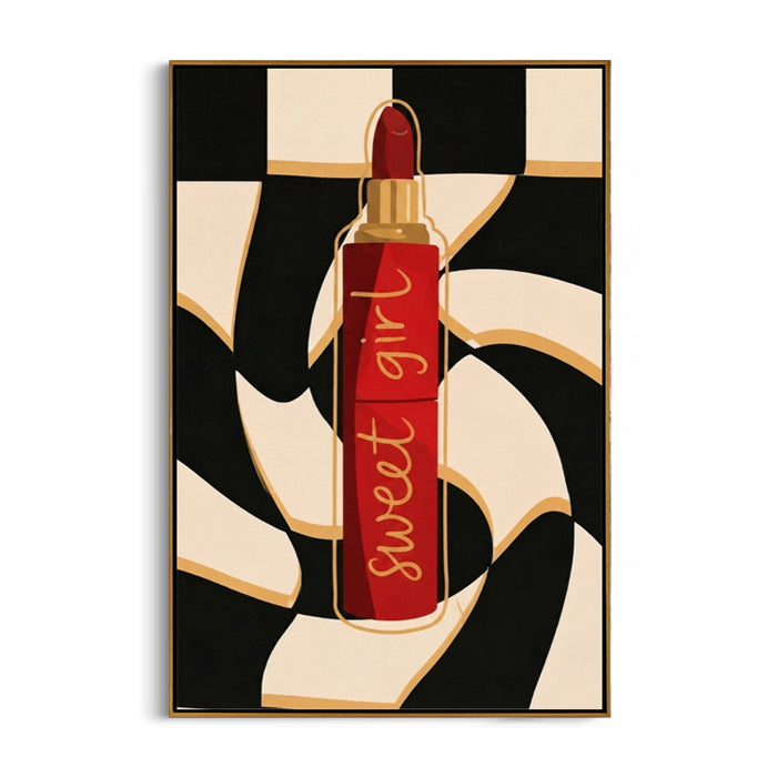 sweet-girl-lipstick-pop-canvas-wall-art-frame
