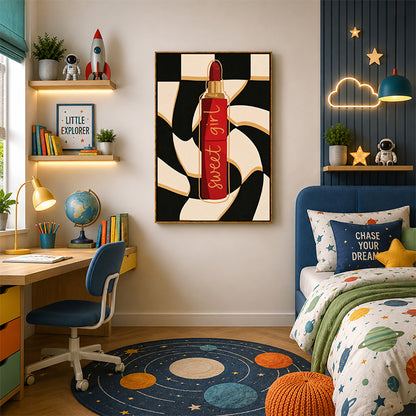 sweet-girl-lipstick-pop-canvas-wall-art
