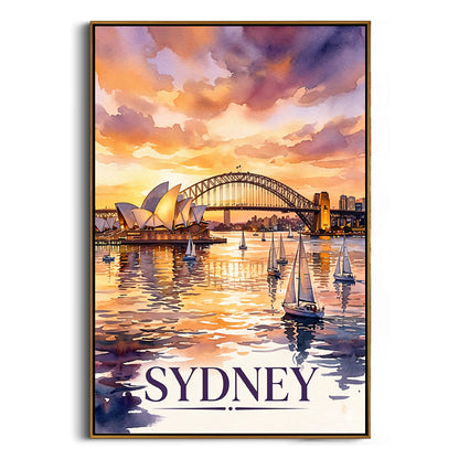 sydney-harbour-sunset-canvas-wall-art-frame