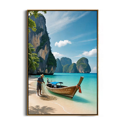 tropical-beach-boat-canvas-wall-art-frame