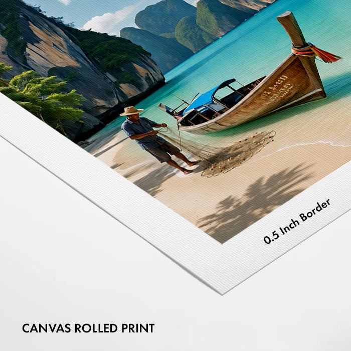 tropical-beach-boat-canvas-wall-art-print