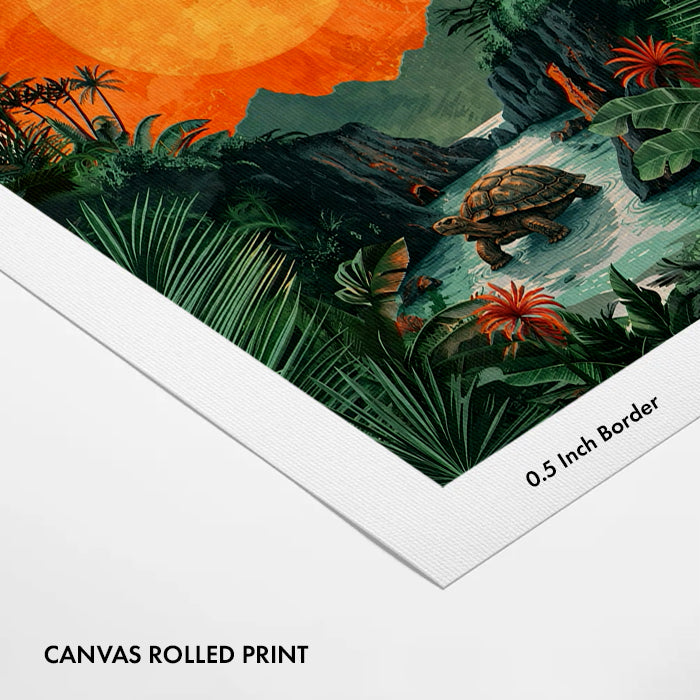 tropical-sunset-turtle-canvas-wall-art-print