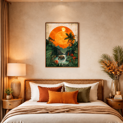 tropical-sunset-turtle-canvas-wall-art