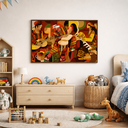 vibrant-african-musician-wall-art
