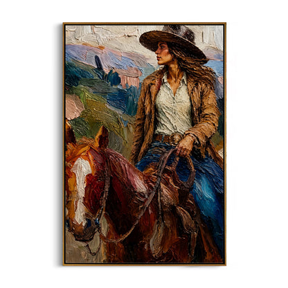 western-cowgirl-canvas-wall-art-frame