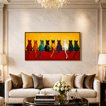 whimsical-cat-gallery-wall-art-painting