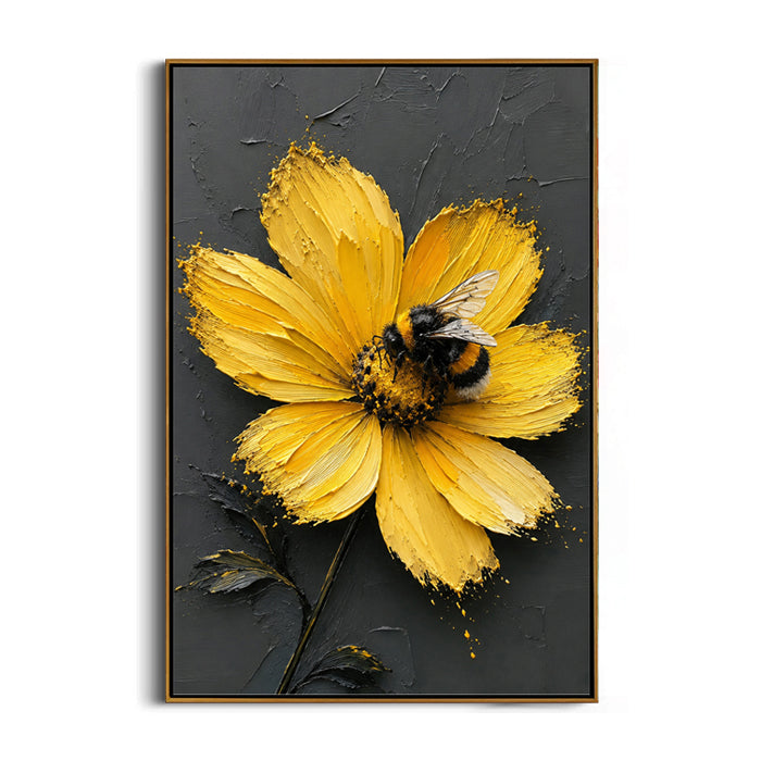 yellow-flower-bumblebee-canvas-wall-art-frame
